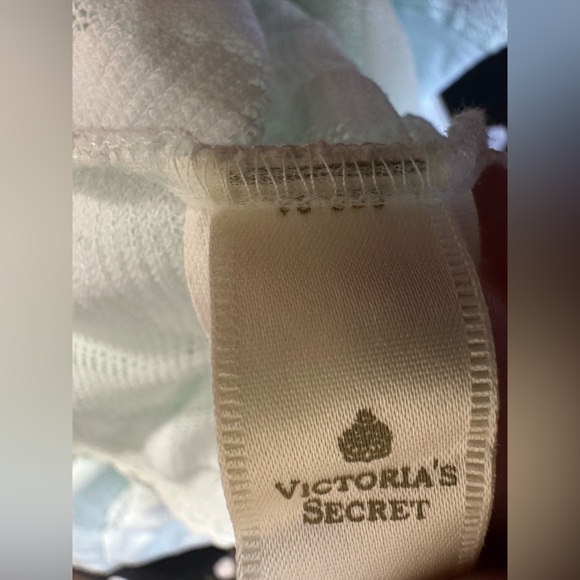 Victoria’s Secret Mint Floral Lace Peplum Teddy Romper Sleepwear M Vintage - Picture 5 of 8